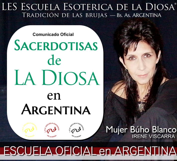 Sacerdotisas de La Diosa en un afiche de la formación oficial en Buenos Aires Argentina